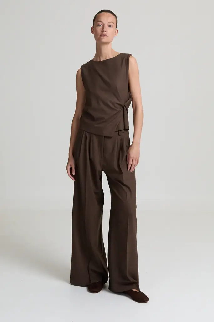Liv The Label Camille Pants - Brown Melange