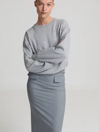Liv The Label Filipa Skirt - Grey Melange