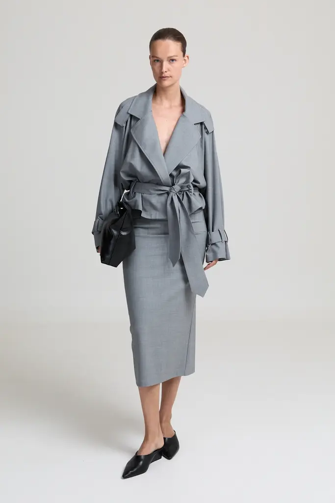 Liv The Label Filipa Skirt - Grey Melange