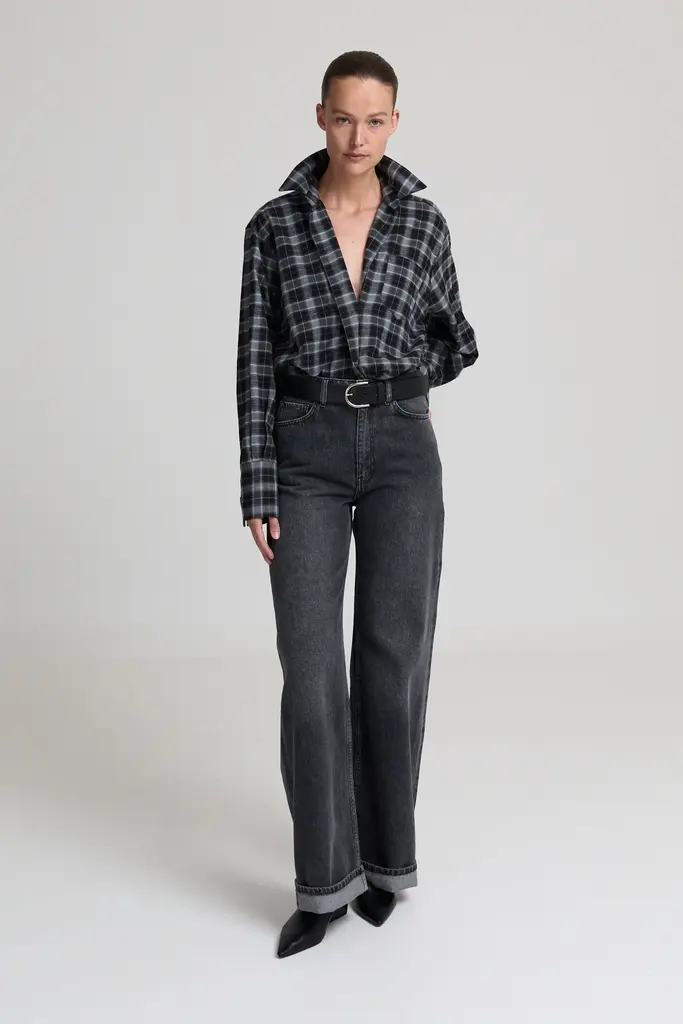 Liv The Label Scott Shirt - Grey Checked