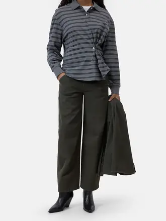 Closed Polo Longsleeve - Dark Grey Melange