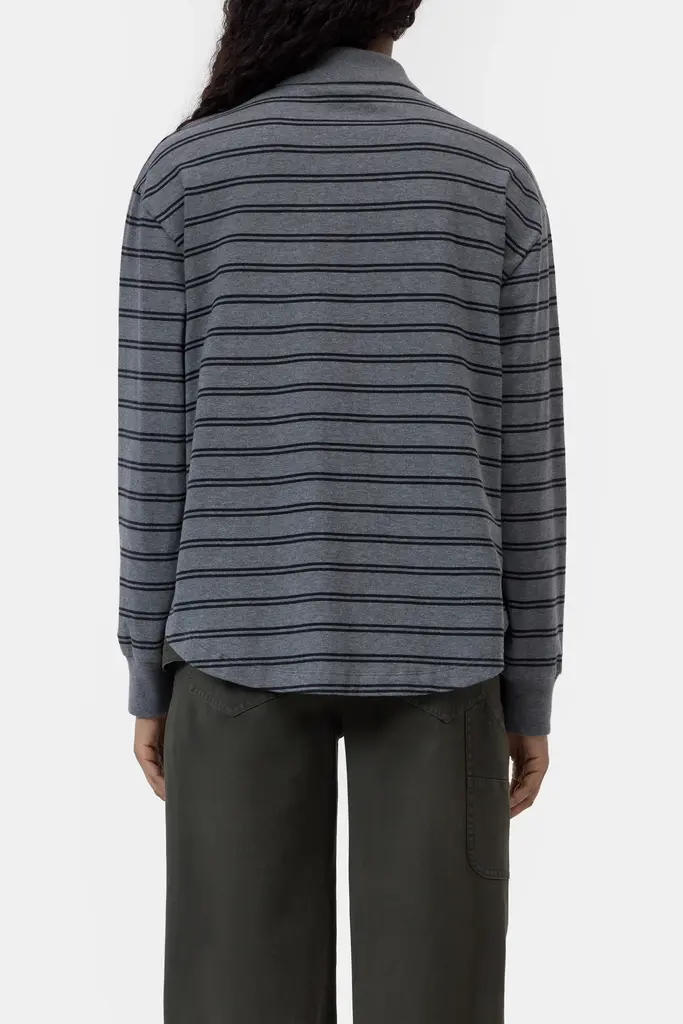 Closed Polo Longsleeve - Dark Grey Melange