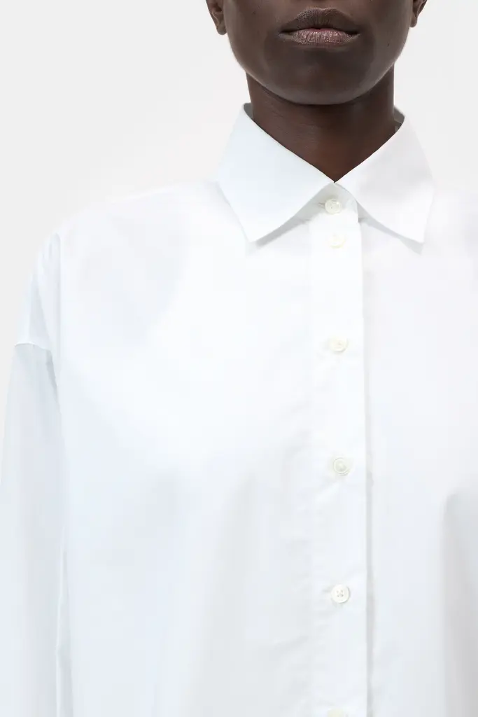 Closed Cape Shirt - White 200