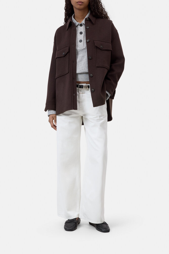Closed Oversized shaket - Mahagony brown