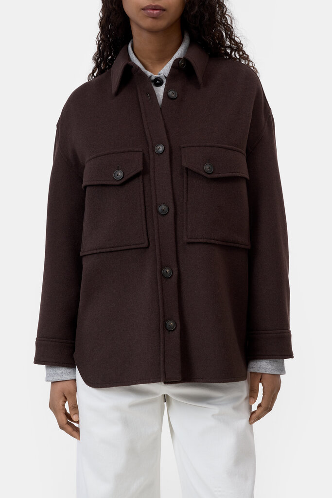 Closed Oversized shaket - Mahagony brown
