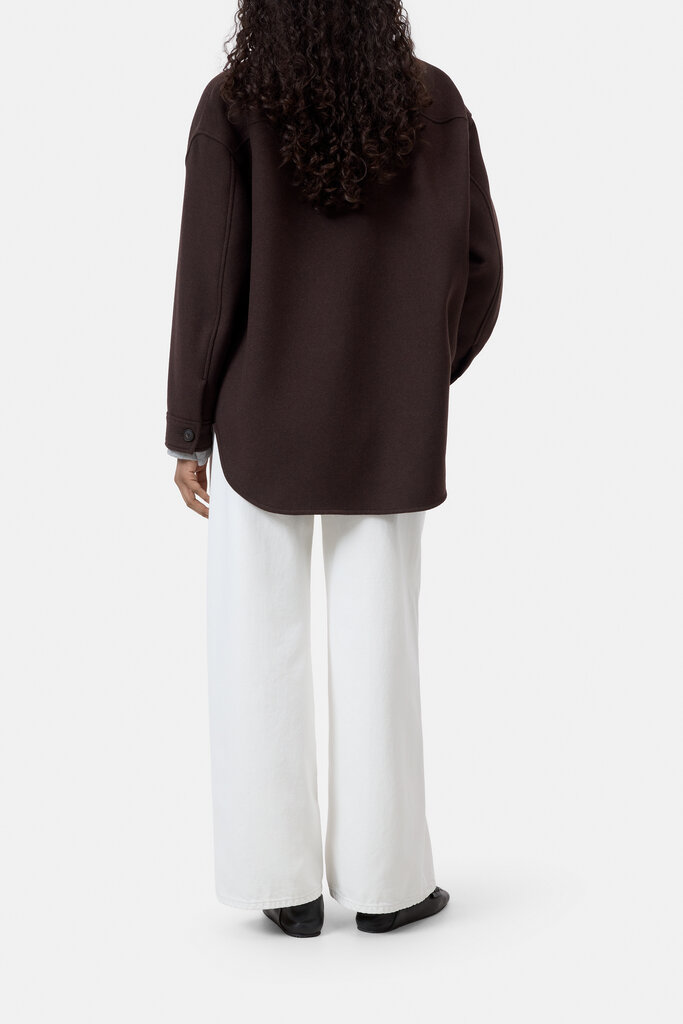 Closed Oversized shaket - Mahagony brown