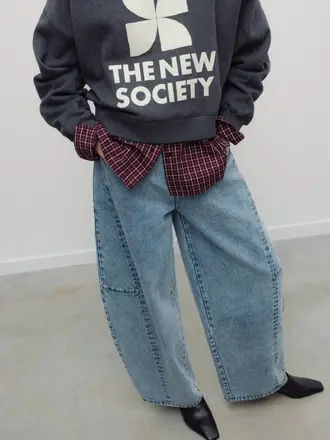 The New Society TNS Curved Denim - Light Blue Denim