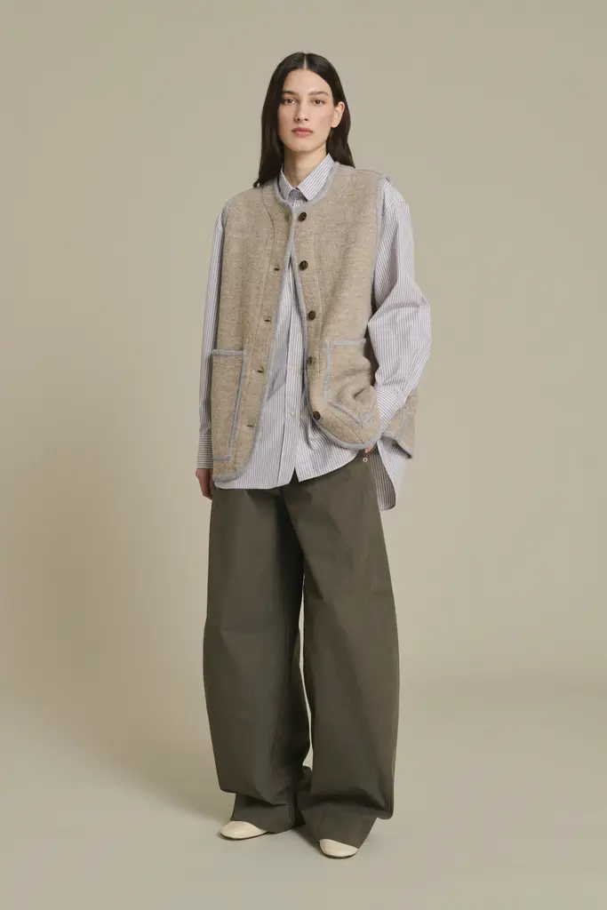 Soeur Chicago Vest - Beige/Gris