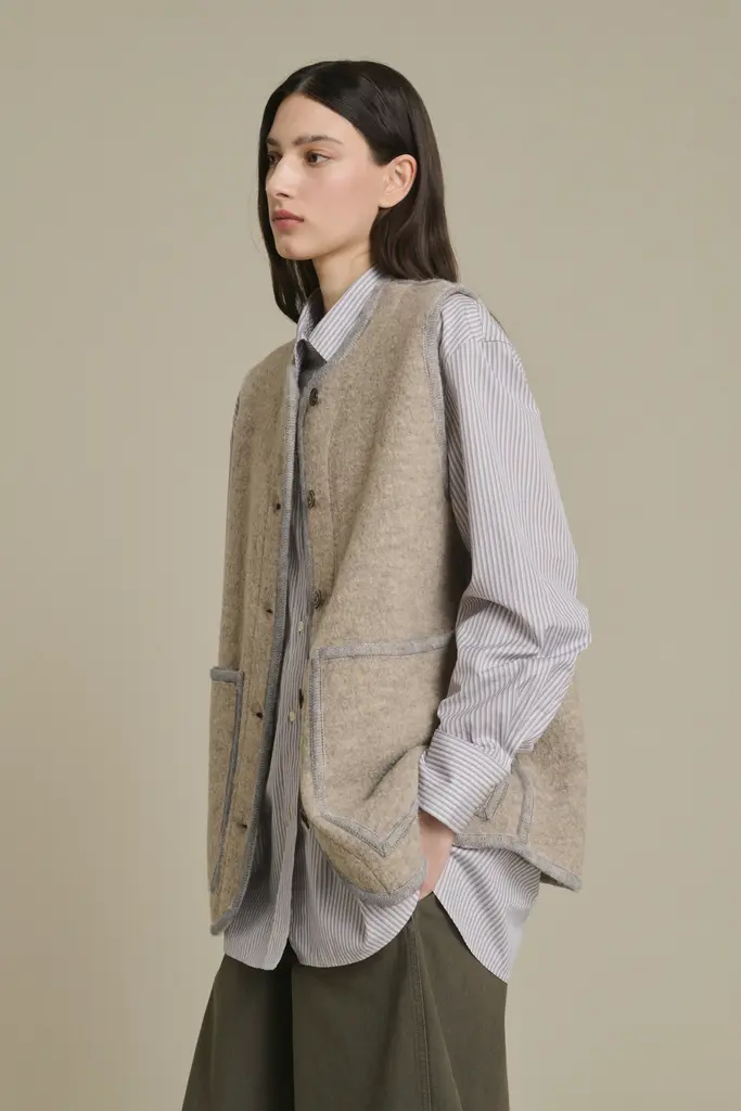 Soeur Chicago Vest - Beige/Gris