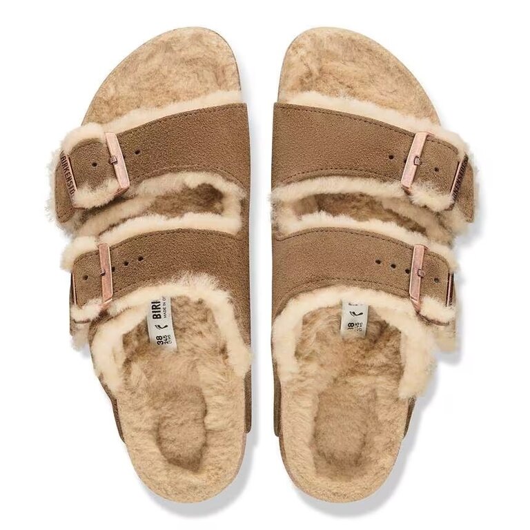 Birkenstock Arizona Shearling - Dark Tea