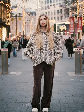 Love Sundaily Chamberi Jacket - Leopard/Charcoal