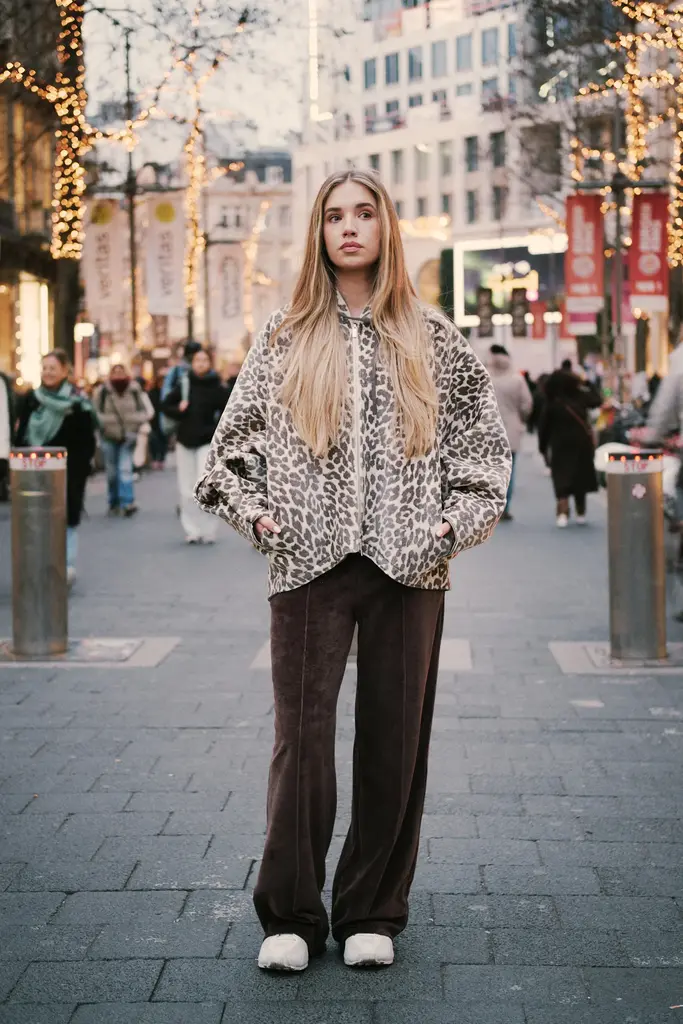 Love Sundaily Chamberi Jacket - Leopard/Charcoal