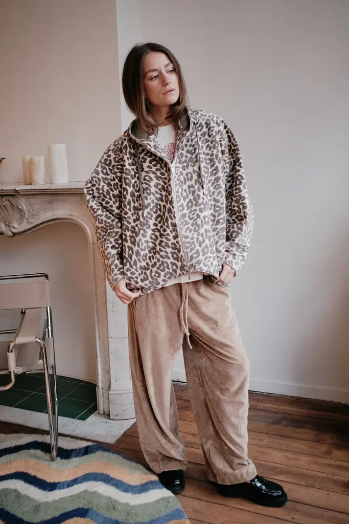 Love Sundaily Chamberi Jacket - Leopard/Charcoal