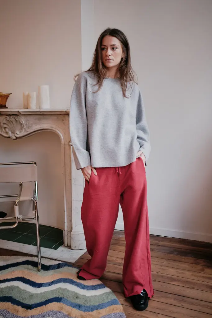 Love Sundaily Bebe Cashmere Knit - Grey Melange