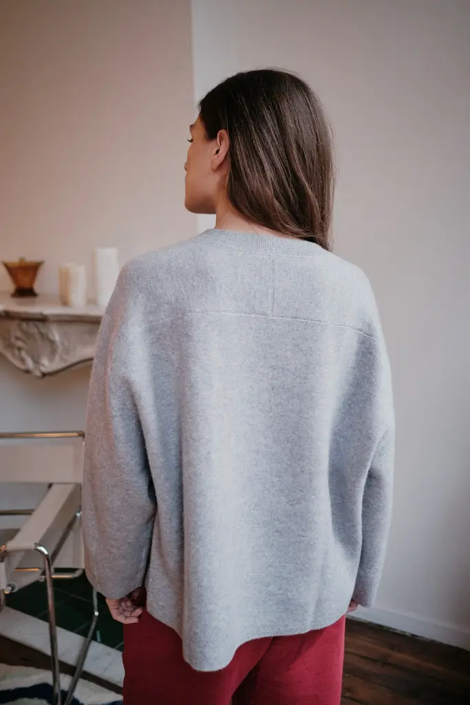 Love Sundaily Bebe Cashmere Knit - Grey Melange
