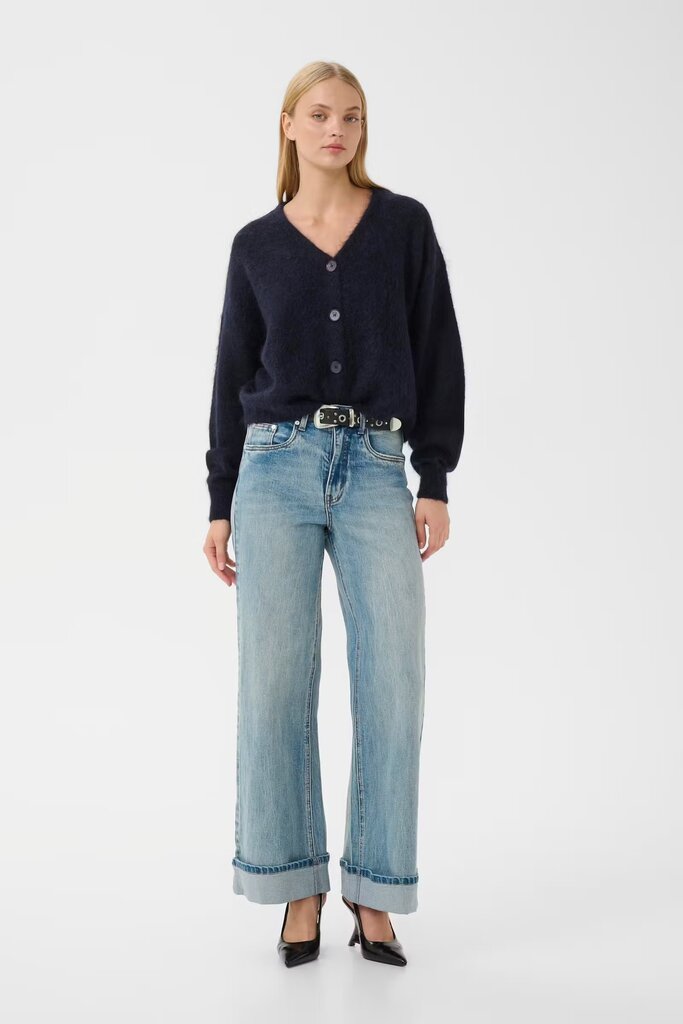 Gestuz Debbie V Cardigan - Navy Melange