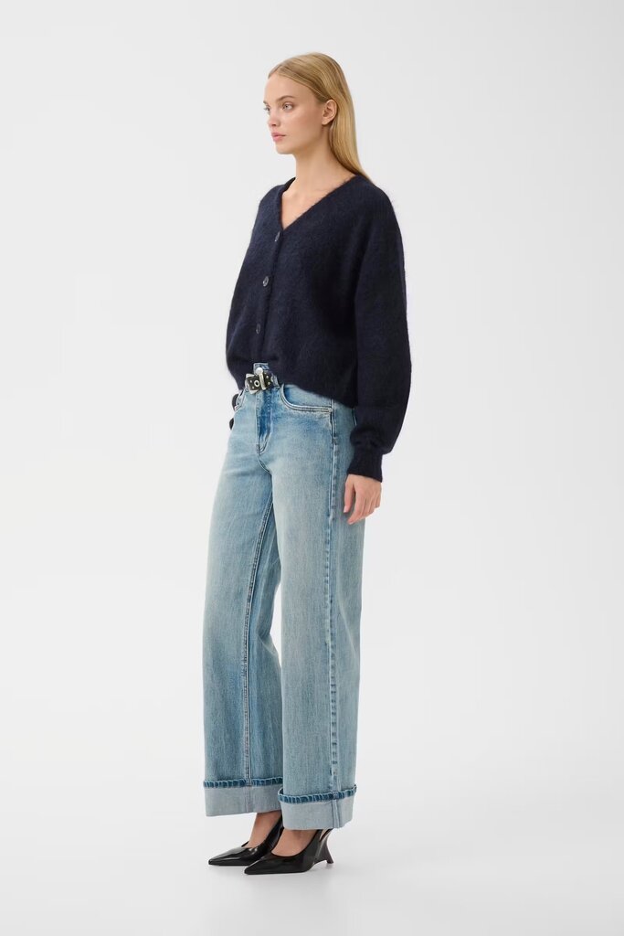 Gestuz Debbie V Cardigan - Navy Melange