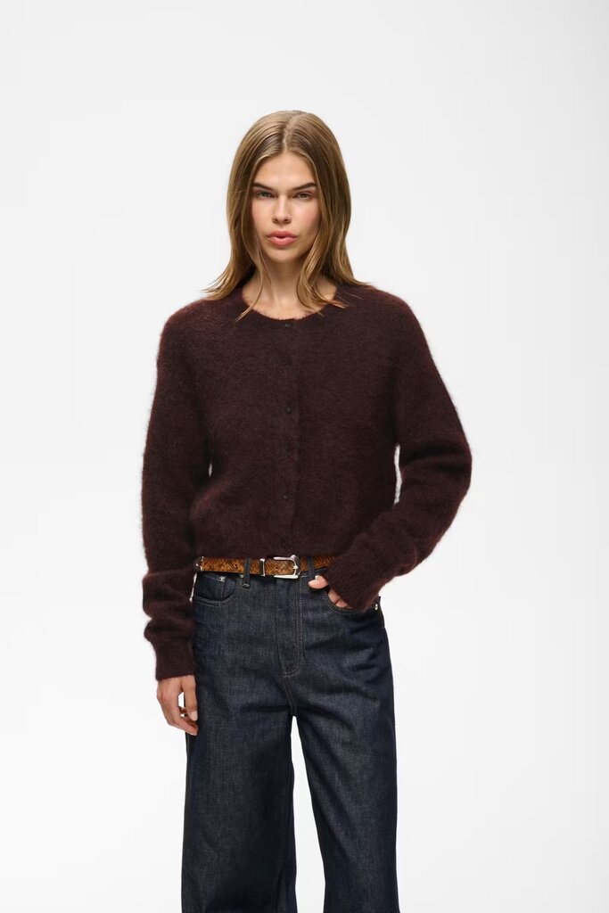 Gestuz Debbie Short Cardigan - Plum Melange