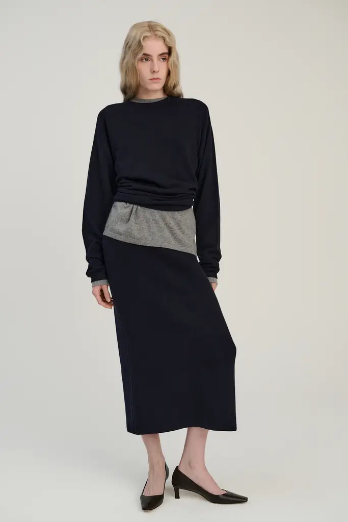 Rhea Knitted Longsleeve - Navy