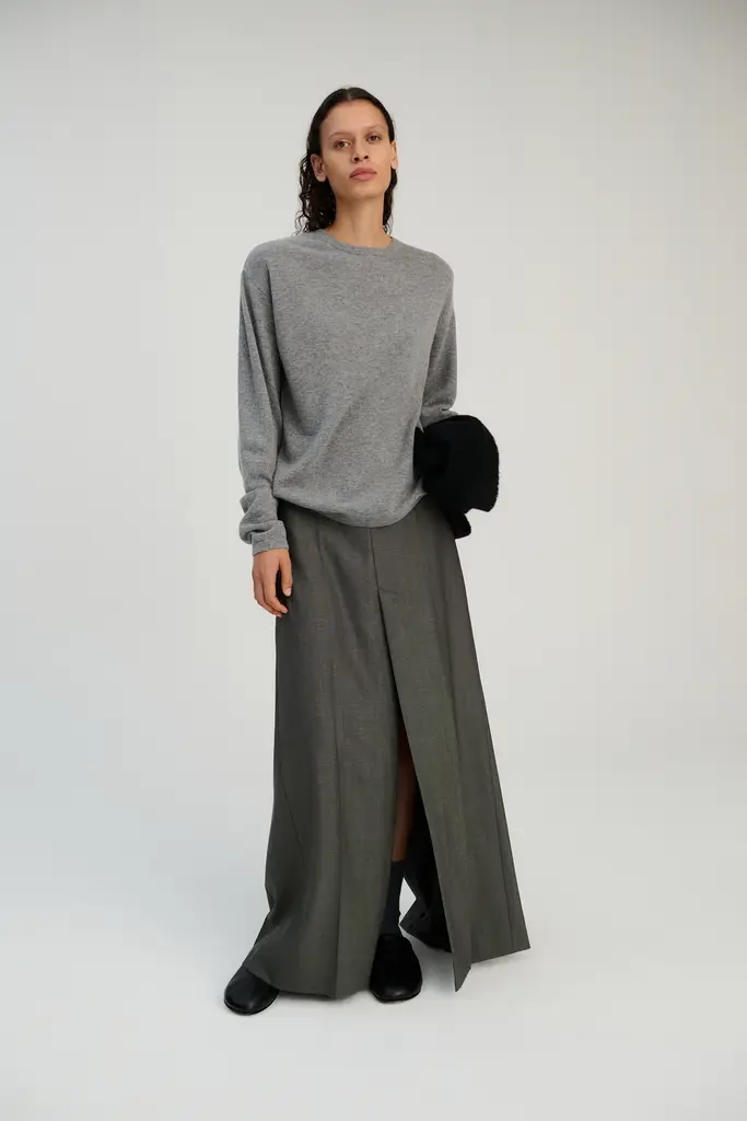 Rhea Knitted Longsleeve - Mid Grey