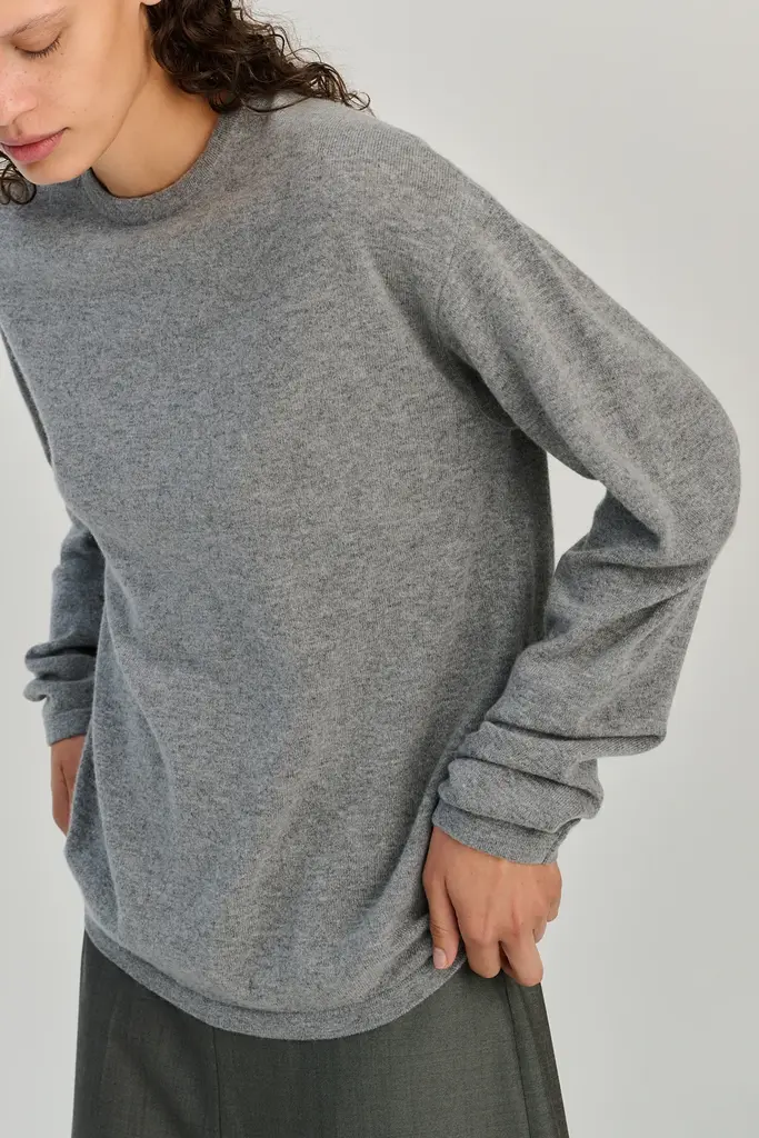 Rhea Knitted Longsleeve - Mid Grey
