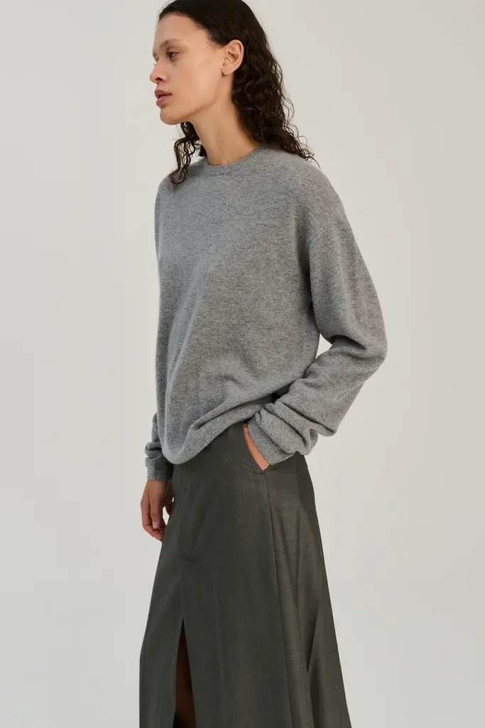 Rhea Knitted Longsleeve - Mid Grey
