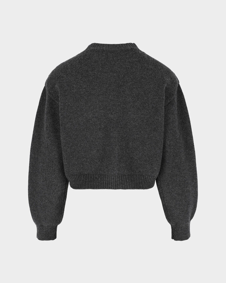 Rhune Lune Padded Shoulder Cardigan - Dark Grey