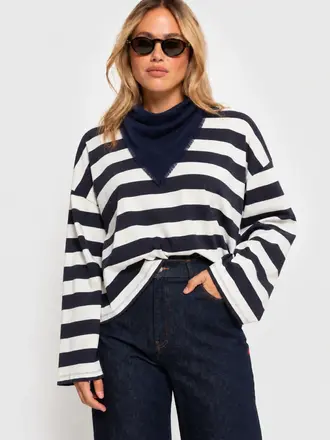 Âme Antwerp Odette Mini Scarf - Navy