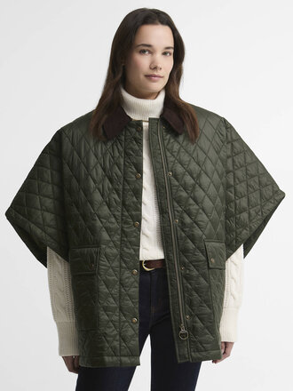 Barbour Mildred Quilted Cape - Olive