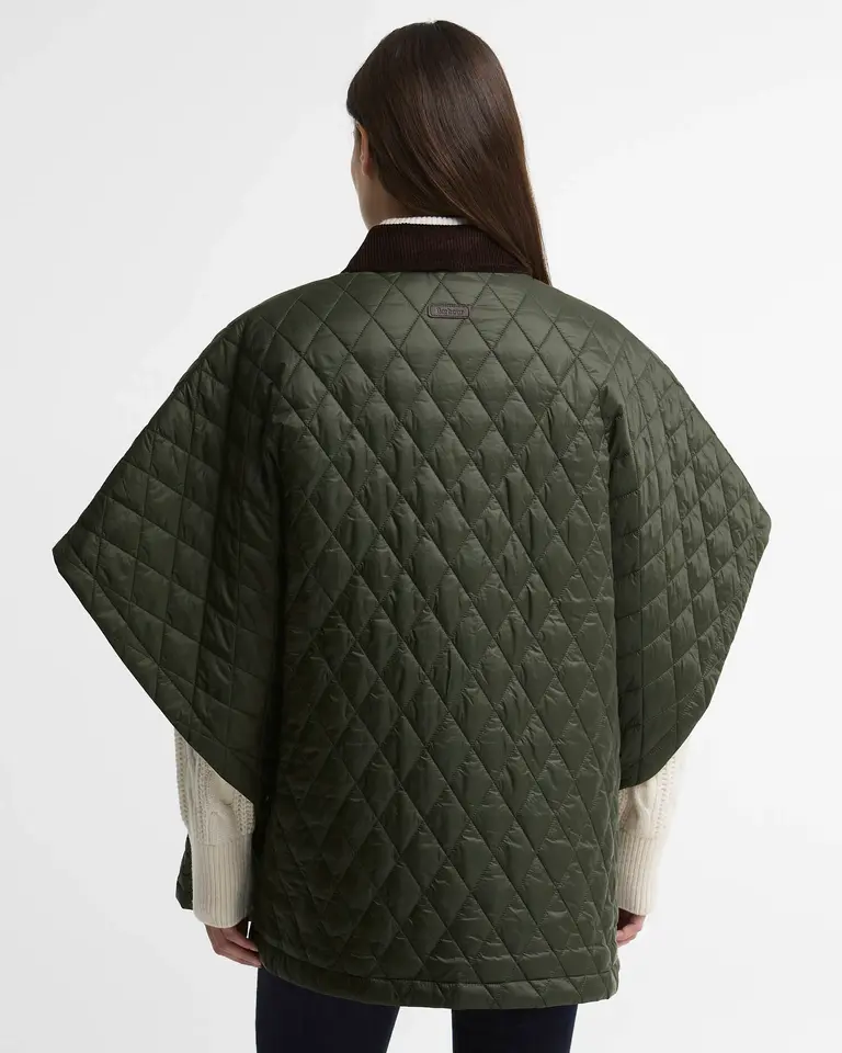 Barbour Mildred Quilted Cape - Olive