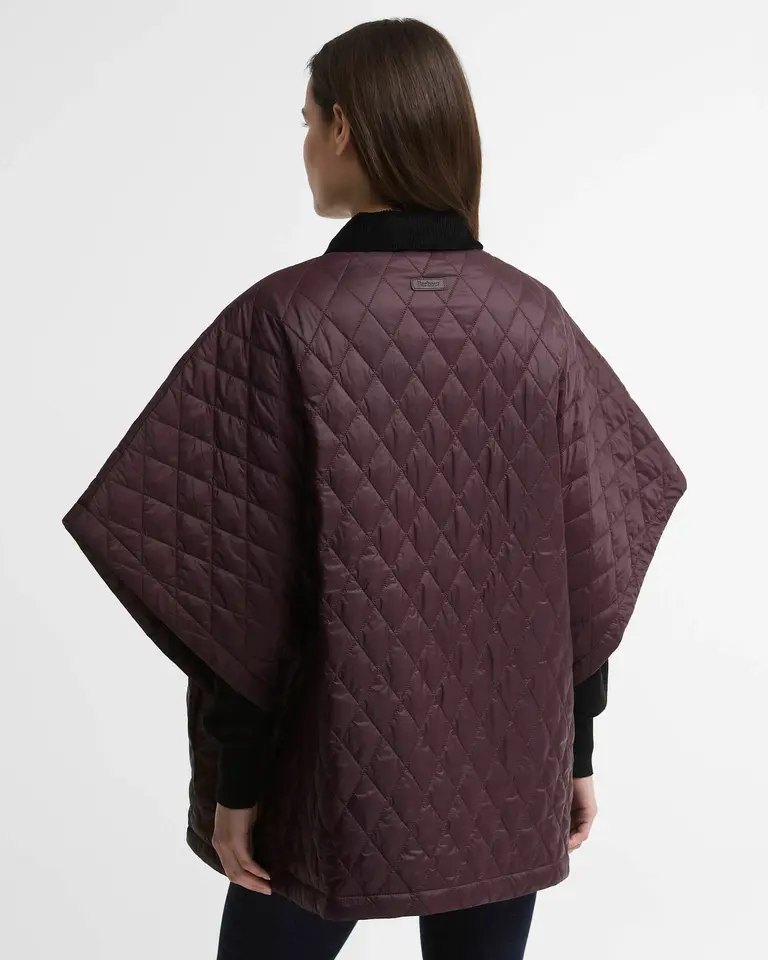 Barbour Mildred Quilted Cape - Fig/Muted