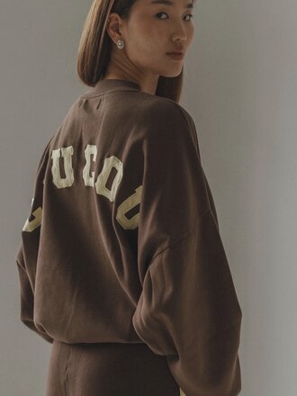 Cou Cou Collection Joseph Sweater - Brown/Yellow Letters