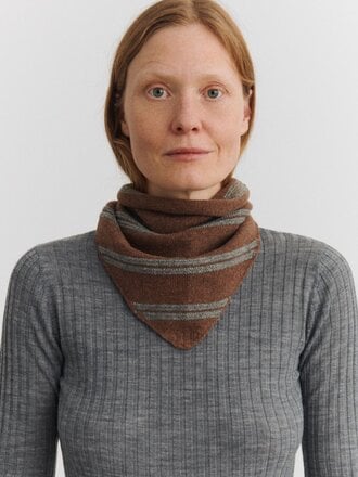 FUB Lambswool Bandana - Hazel Melange/Steel Melange