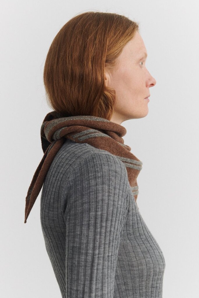 FUB Lambswool Bandana - Hazel Melange/Steel Melange