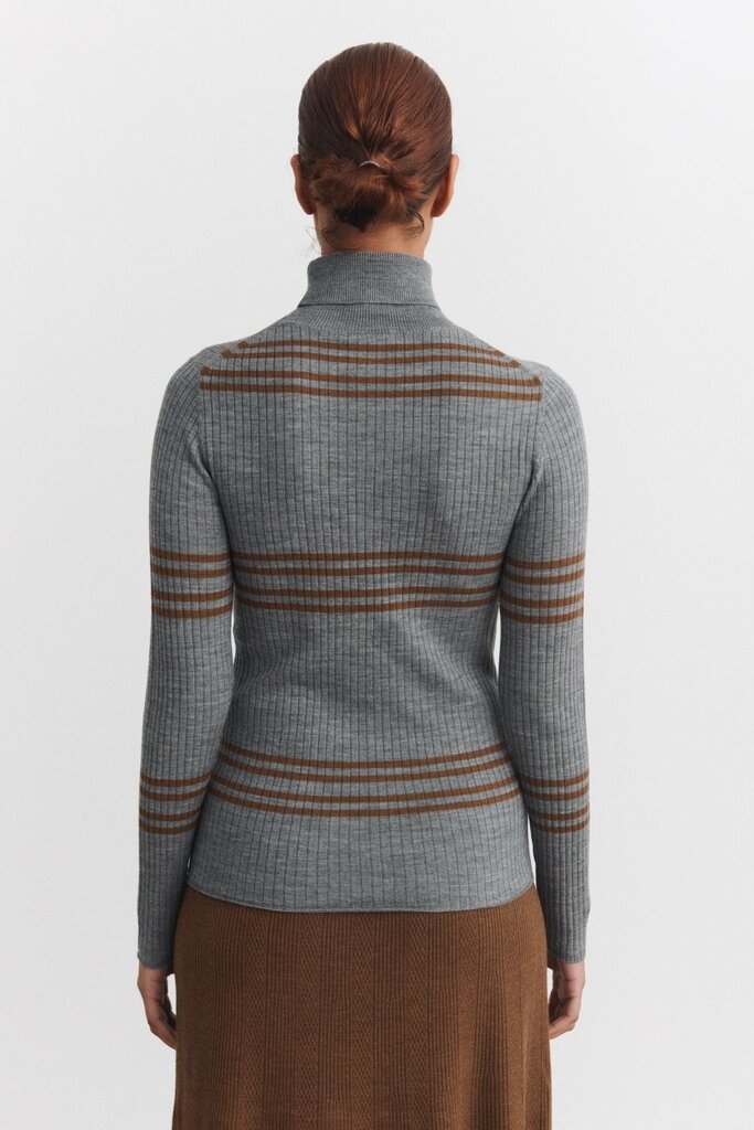 FUB Rollneck Blouse - Steel Melange/Hazel Melange