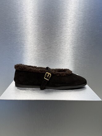 Posa St. Moritz Ballet Flats - Dark Brown