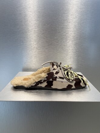Posa Boat Loafer Mule FUR - Cow
