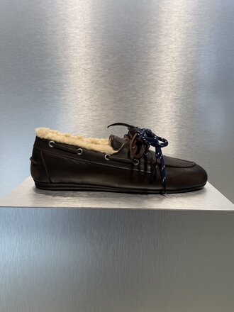 Posa Boat Loafer Brushed Leather - Coffee 2.0
