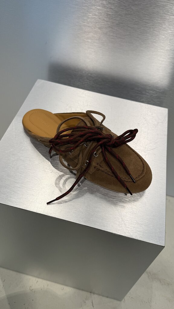 Posa Boat Loafer Mule - Light Chocolate