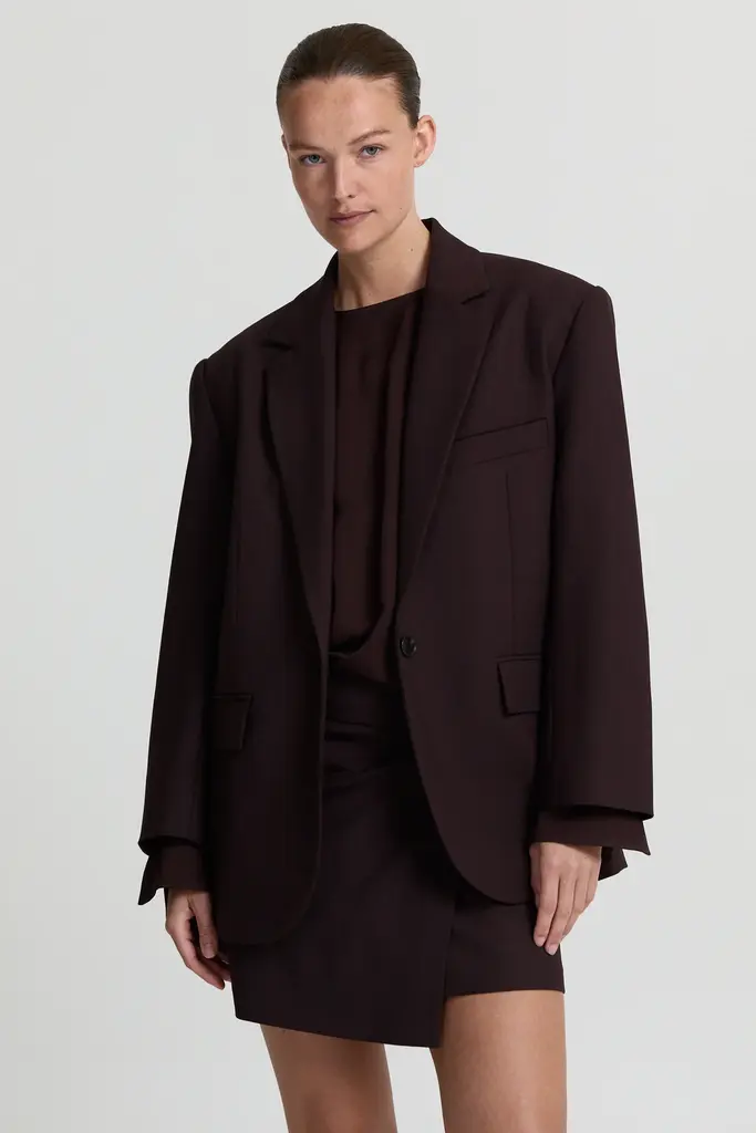 Liv The Label Judy Blazer - Dark Brown