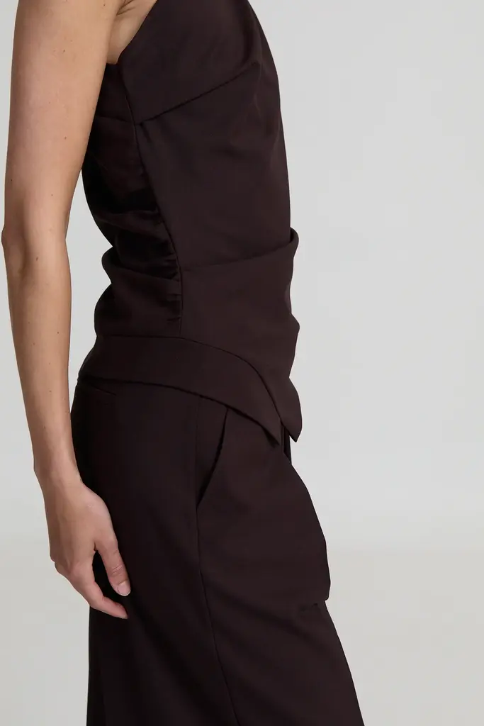Liv The Label Alice Top - Dark Brown