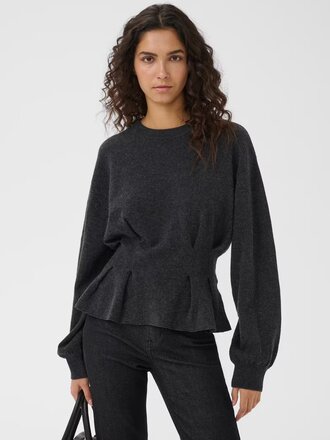 Gestuz Manzi Waist Pullover - Deep Graphite