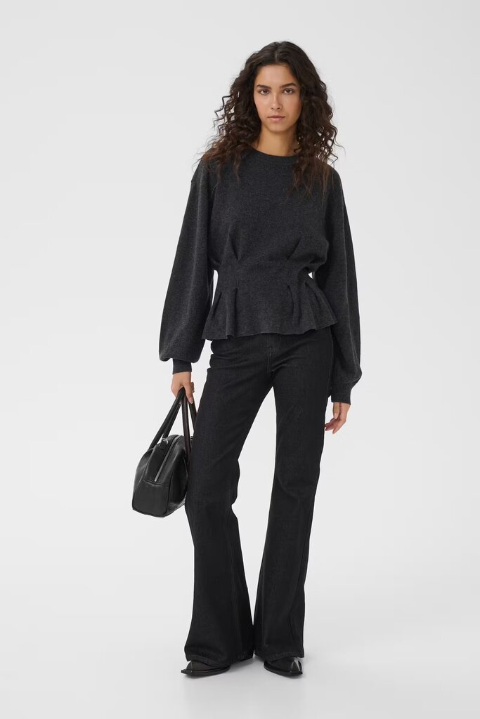 Gestuz Manzi Waist Pullover - Deep Graphite