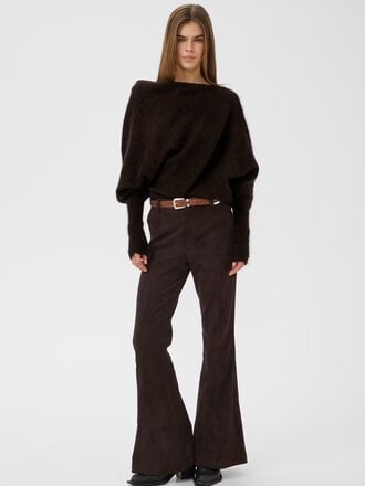 Gestuz Debbie Drape Pullover - Ganache Melange