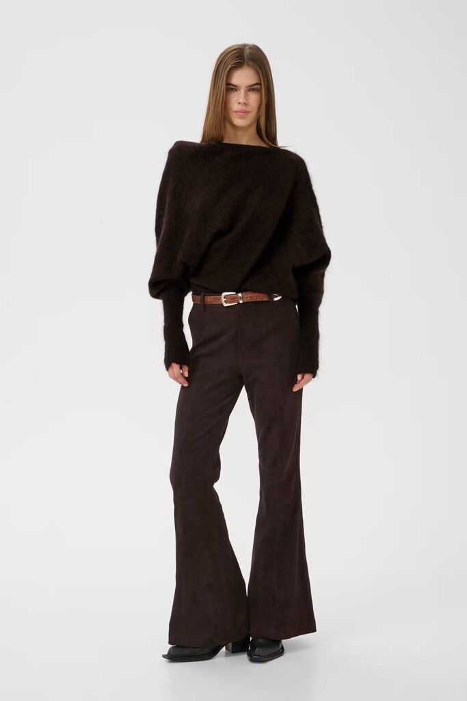 Gestuz Debbie Drape Pullover - Ganache Melange