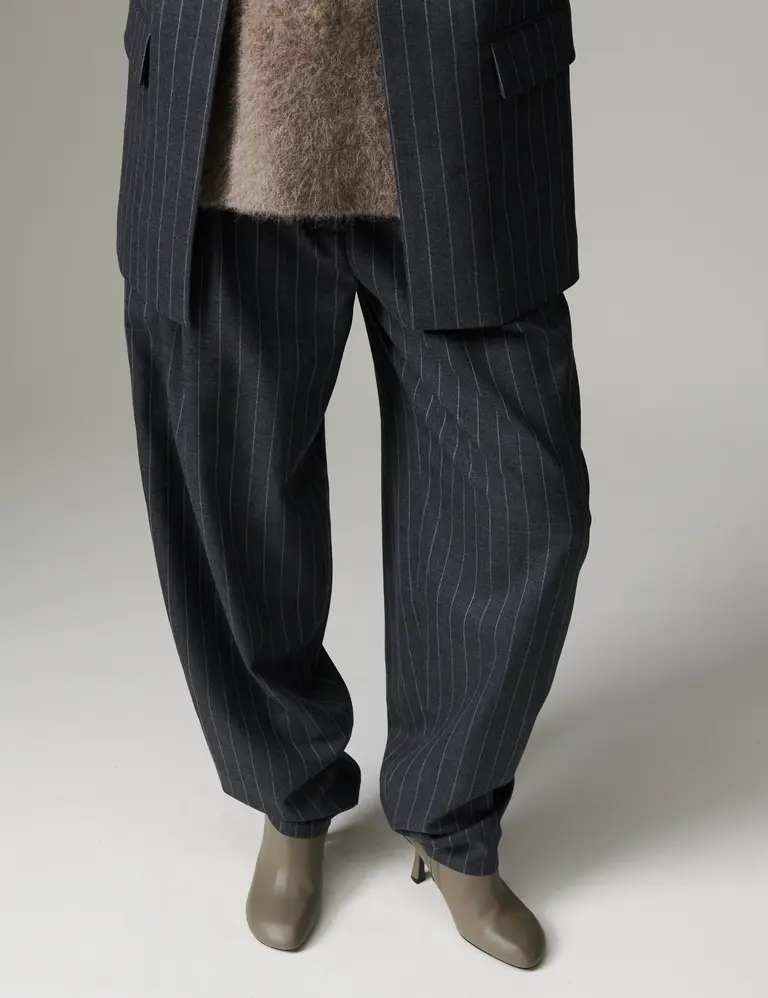 DAY Hedi Pants - Grey Pintsripe