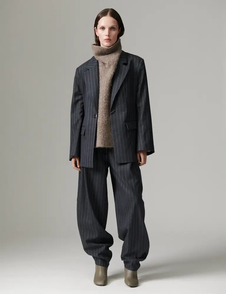 DAY Hedi Pants - Grey Pintsripe