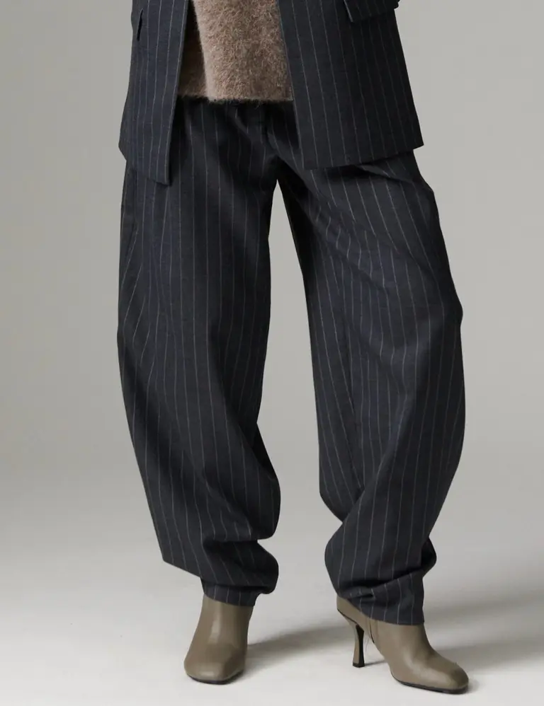 DAY Hedi Pants - Grey Pintsripe