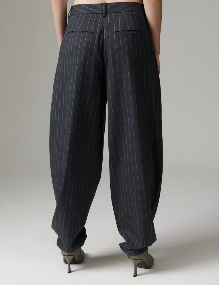 DAY Hedi Pants - Grey Pintsripe