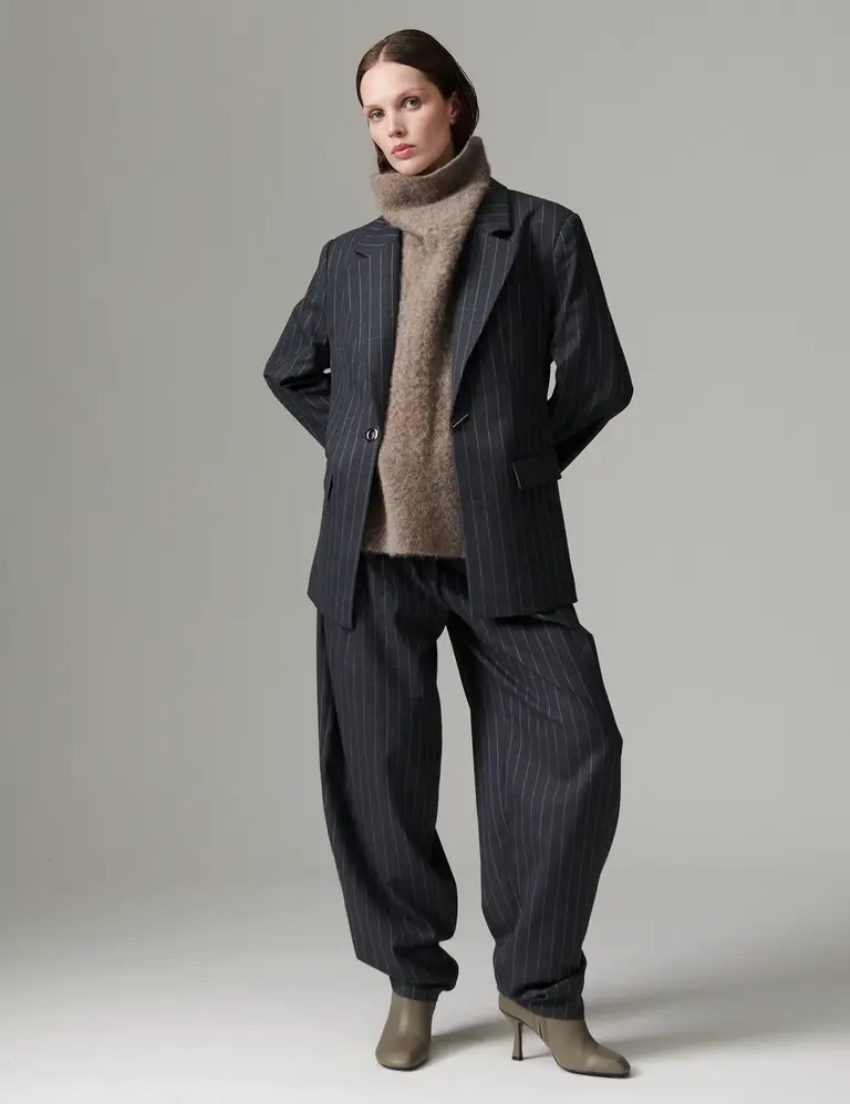 DAY Bono Blazer - Grey Pinstripe